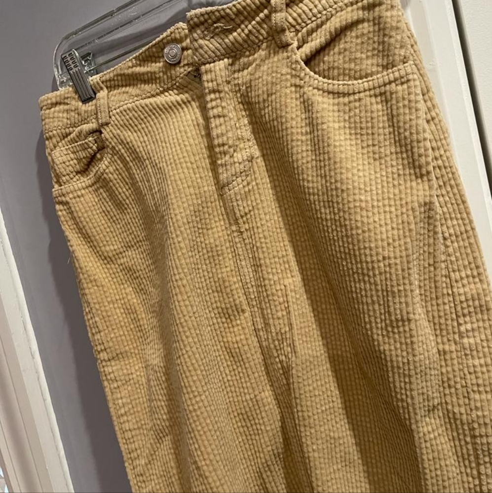 Zara denim corduroy midi skirt - Picture 6 of 10